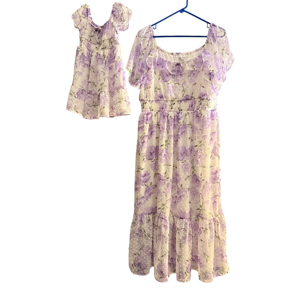 The Children's Place Mommy and Me Matching Floral Dresses Adult XL Toddler 3T